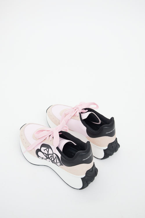 Alexander McQueen Pink 
Black Sprint Sneaker