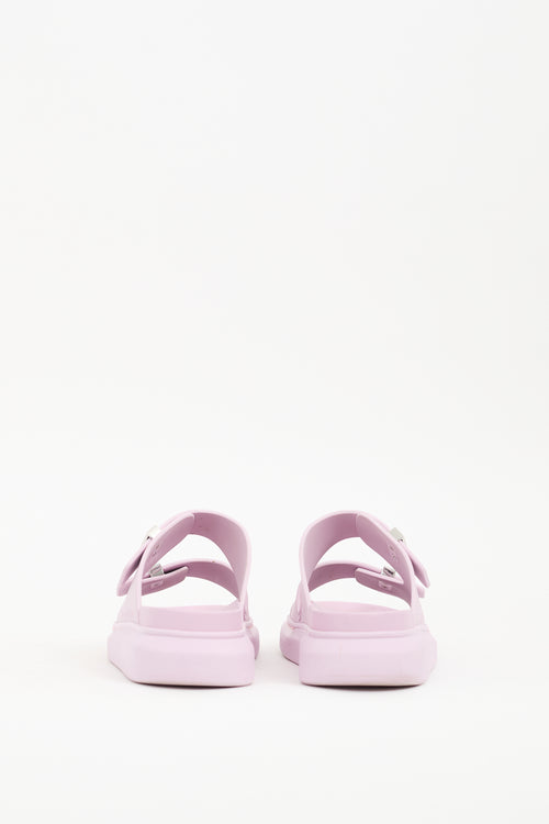 Alexander McQueen Purple Rubber Hybrid Slide