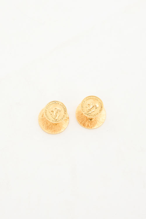 Alexander McQueen Skull Coin Cufflinks