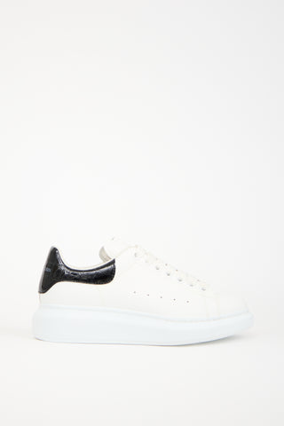 Alexander McQueen White 
Black Leather Oversized Larry Sneaker