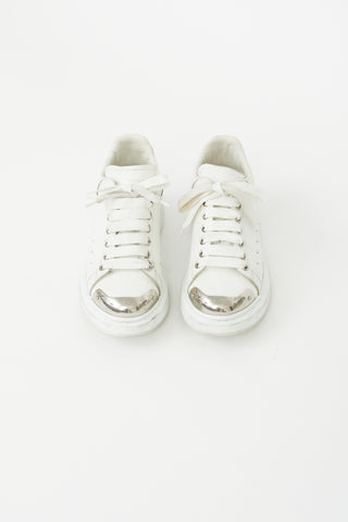 Alexander McQueen White 
Silver Oversized Sneaker