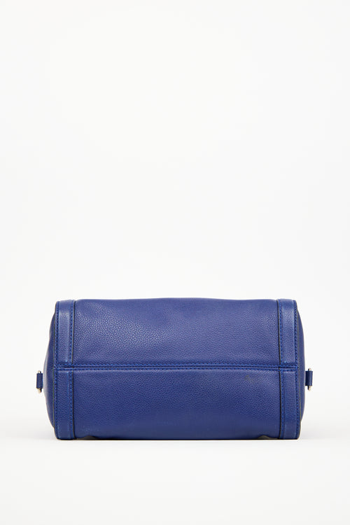 Alexander McQueen Blue Leather Skull Crossbody Bag