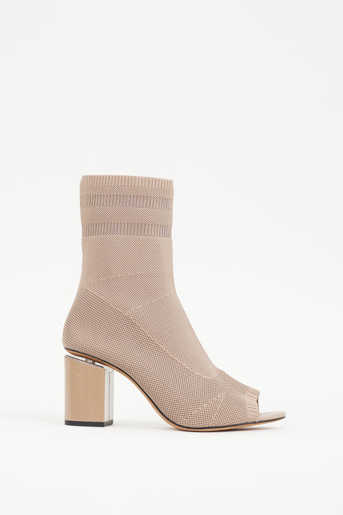 Alexander Wang Beige Cat Knit Sock Boot