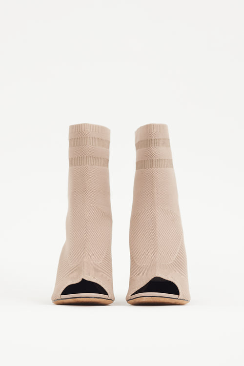 Alexander Wang Beige Cat Knit Sock Boot