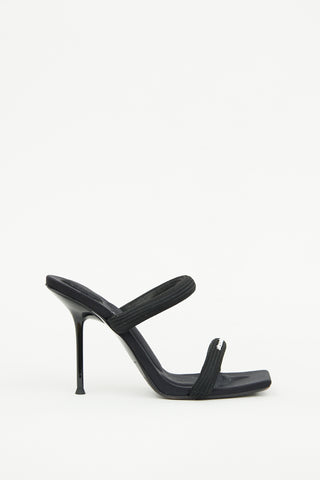 Alexander Wang Black Julie Logo Heeled Sandal