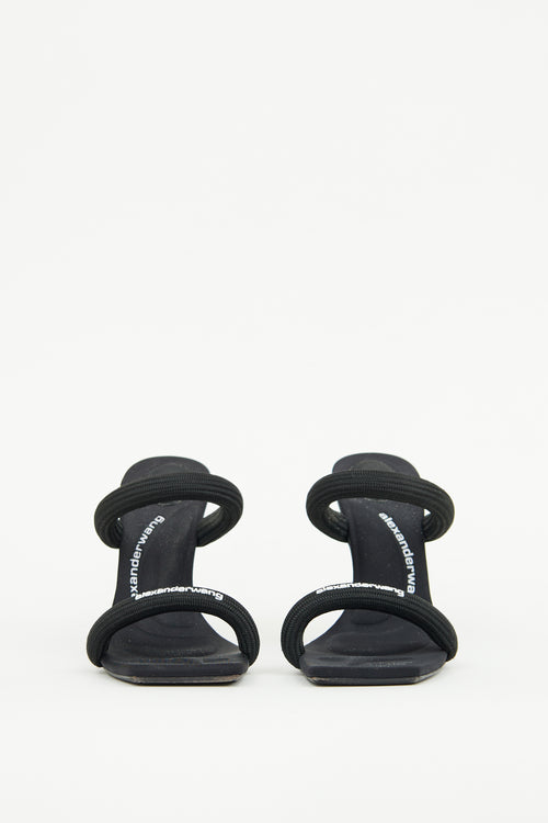 Alexander Wang Black Julie Logo Heeled Sandal