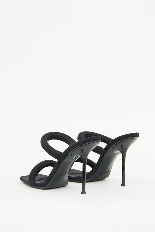 Alexander Wang Black Julie Logo Heeled Sandal