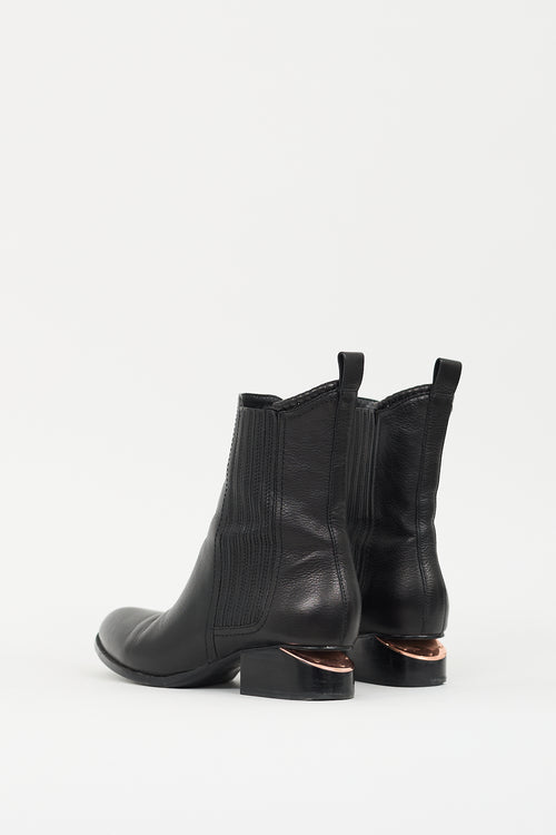 Alexander Wang Black Leather Anouck Chelsea Boot