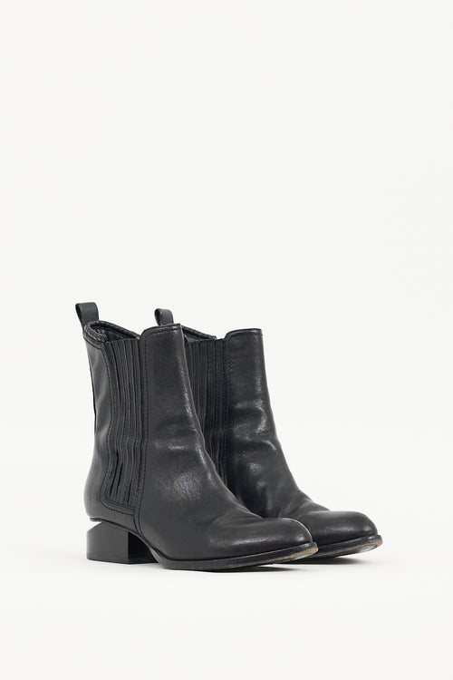 Alexander Wang Black Leather Anouck Chelsea Boot