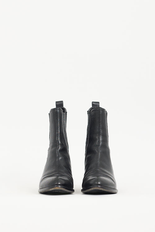 Alexander Wang Black Leather Anouck Chelsea Boot