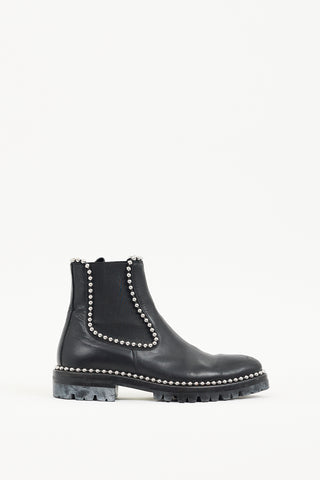 Alexander Wang Black Leather Spencer Embellished Boot