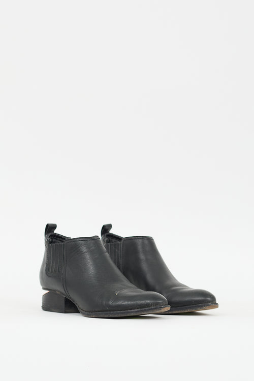 Alexander Wang Black Leather Kori Ankle Boot