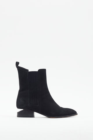 Alexander Wang Black Suede Cut Out Heel Boot