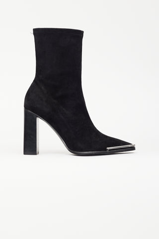 Alexander Wang Black Suede Mascha Ankle Boot