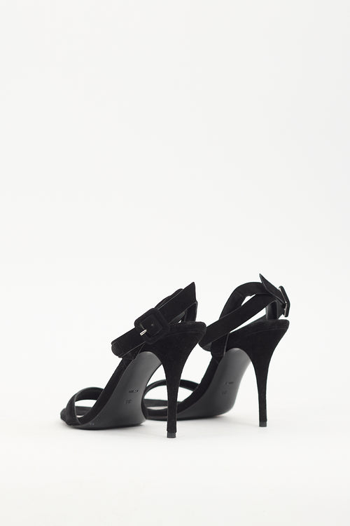 Alexander Wang Black Suede Strappy Heel