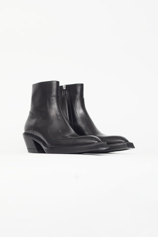 Alexander Wang Black Leather Donovan Ankle Boot