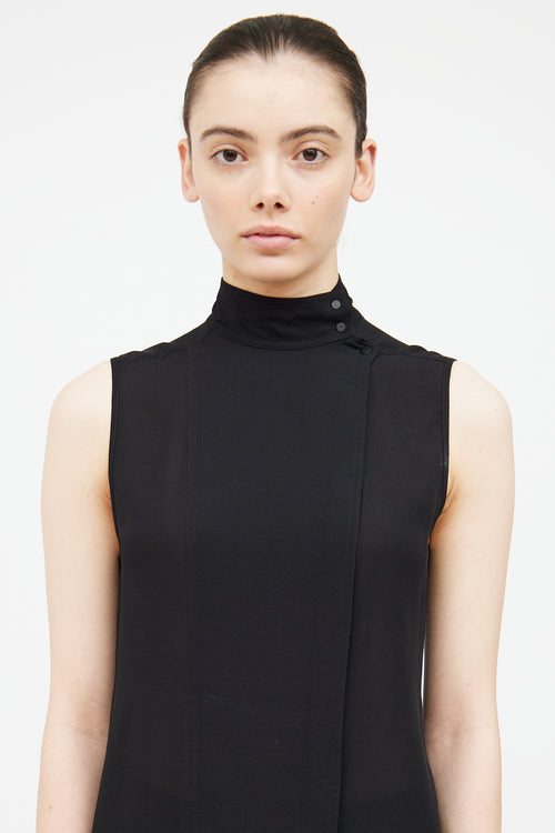 T by Alexander Wang Black Asymmetrical Dress