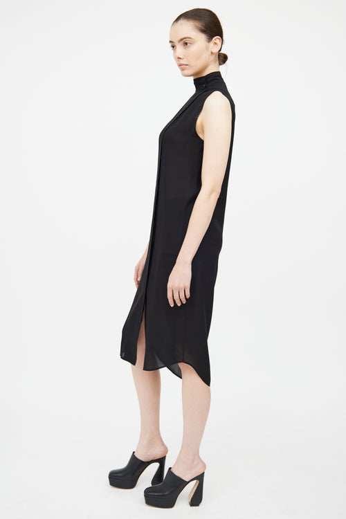 T by Alexander Wang Black Asymmetrical Dress