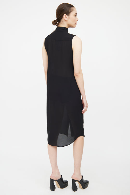 T by Alexander Wang Black Asymmetrical Dress