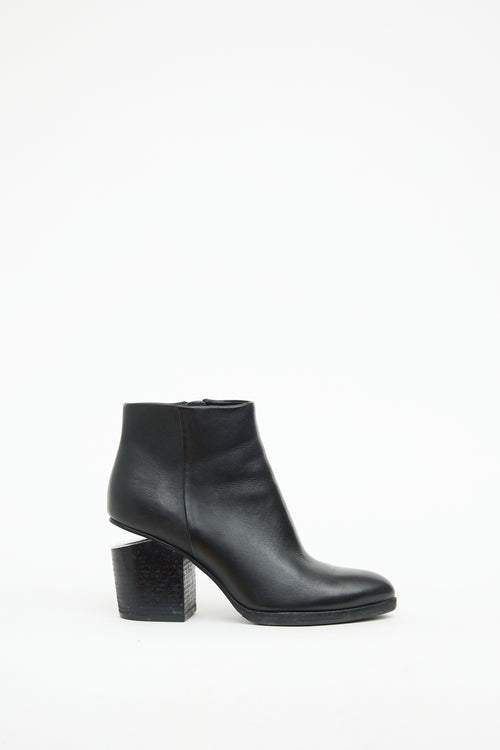 Alexander Wang Black 
Silver Tone Gabi Bootie