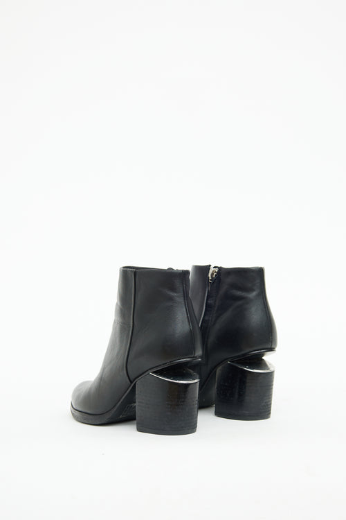 Alexander Wang Black 
Silver Tone Gabi Bootie