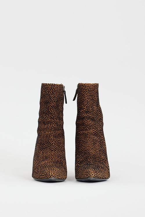 Alexander Wang Brown 
Black Suede Dotted Kirby Boot