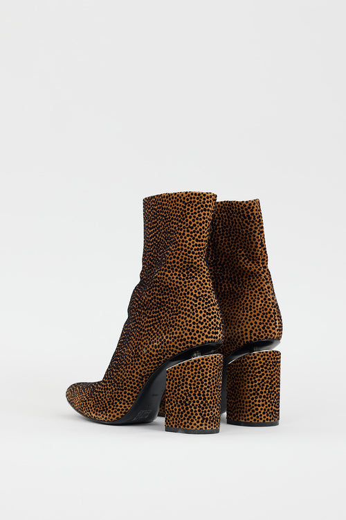 Alexander Wang Brown 
Black Suede Dotted Kirby Boot