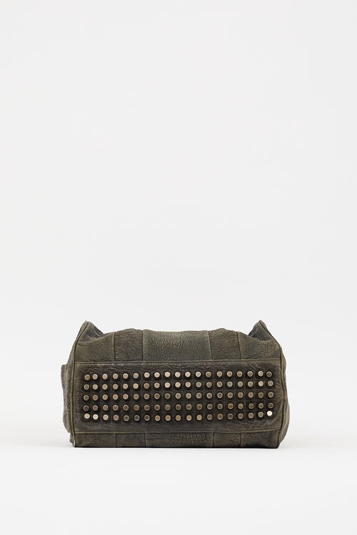 Alexander Wang Dark Grey Leather Rocco Studded Bag