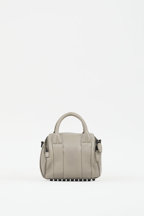 Alexander Wang Grey Leather Rocco Studded Bag