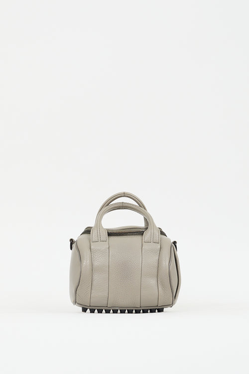 Alexander Wang Grey Leather Rocco Studded Bag