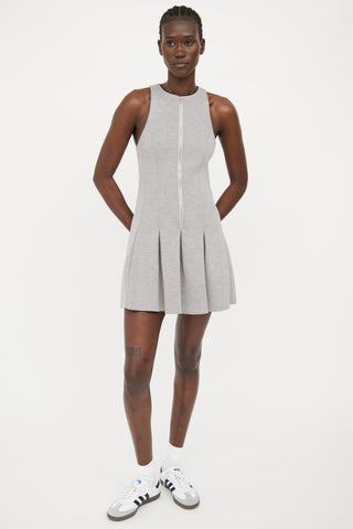 T by Alexander Wang Grey Neoprene Sleeveless Dress