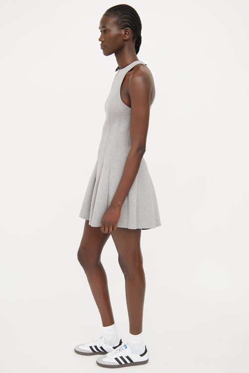 T by Alexander Wang Grey Neoprene Sleeveless Dress