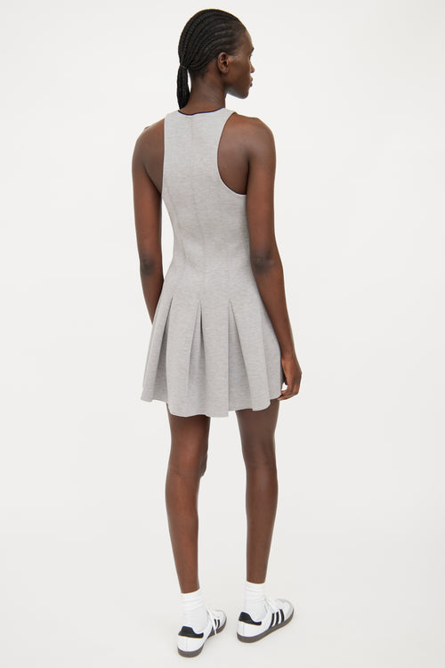 T by Alexander Wang Grey Neoprene Sleeveless Dress