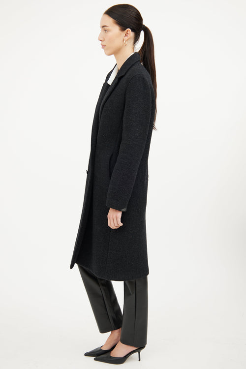 T by Alexander Wang Black Wool Pea Coat