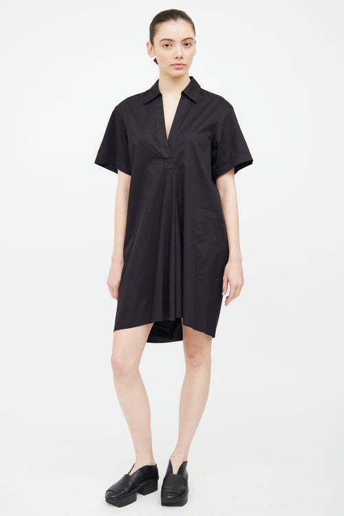 T by Alexander Wang Black V Neck Dress