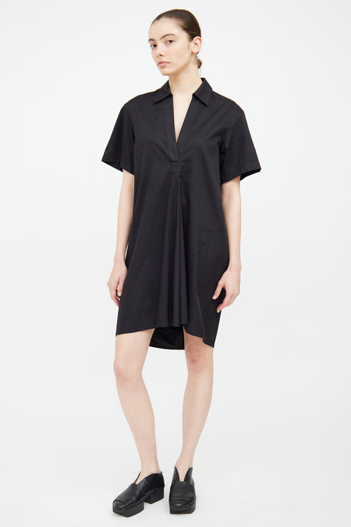 T by Alexander Wang Black V Neck Dress