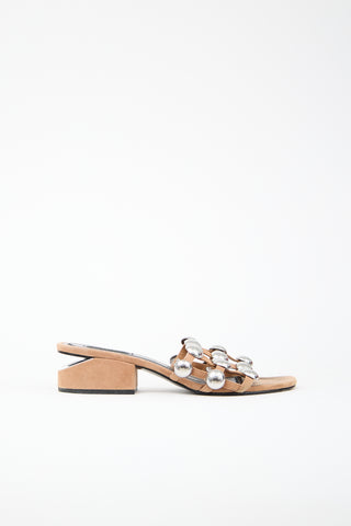 Alexander Wang Suede Studded Lou Sandal