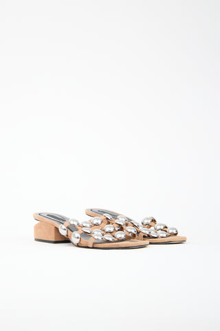 Alexander Wang Suede Studded Lou Sandal