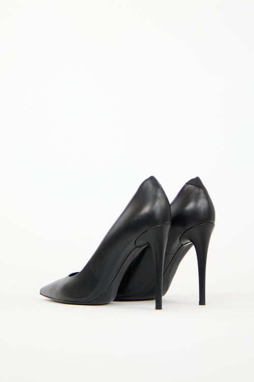 Alexander Wang Black Leather Pointed Toe Pump