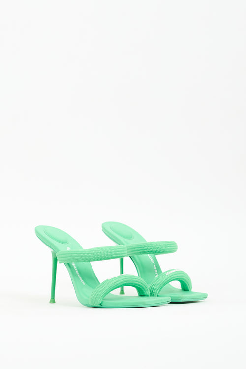 Alexander Wang Green Nylon Julie Sandal