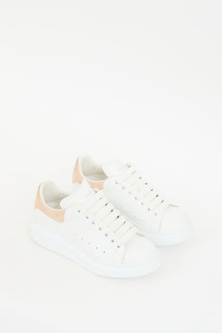 White 
Beige Leather Oversized Sneaker