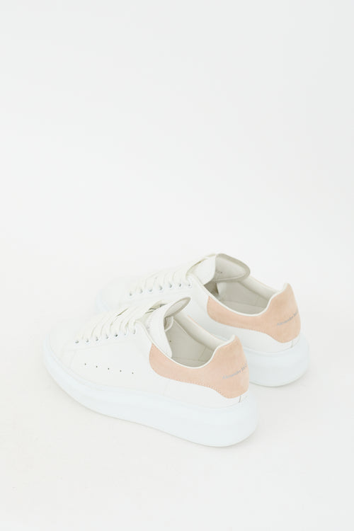 White 
Beige Leather Oversized Sneaker