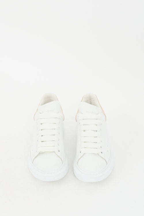 White 
Beige Leather Oversized Sneaker