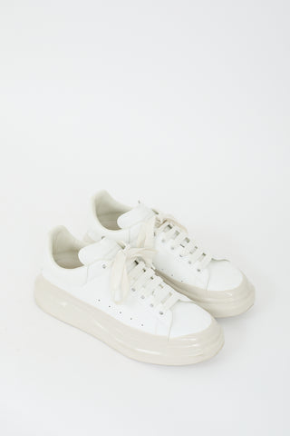 Alexander McQueen White Leather 
Rubber Oversized Sneaker