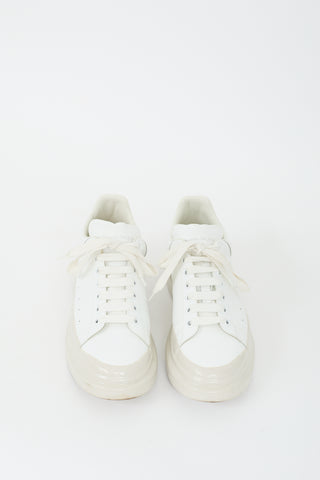 Alexander McQueen White Leather 
Rubber Oversized Sneaker