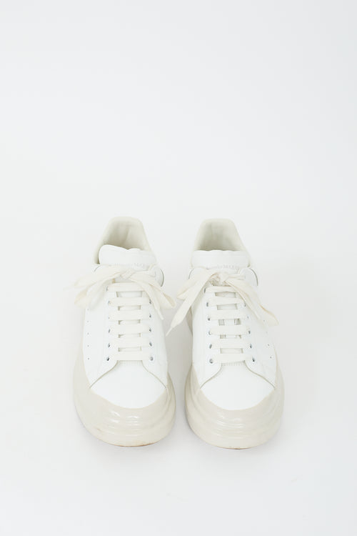 Alexander McQueen White Leather 
Rubber Oversized Sneaker