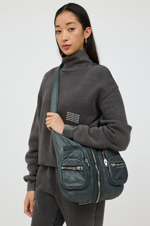 Alexander Wang Green Leather Donna Knotted Bag