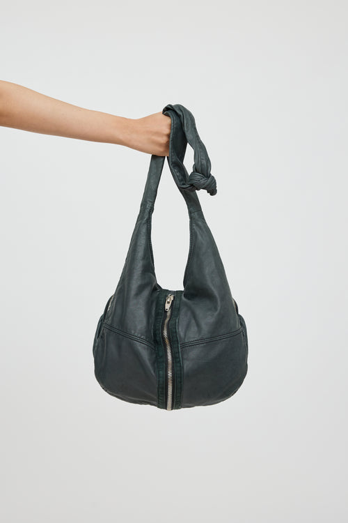 Alexander Wang Green Leather Donna Knotted Bag