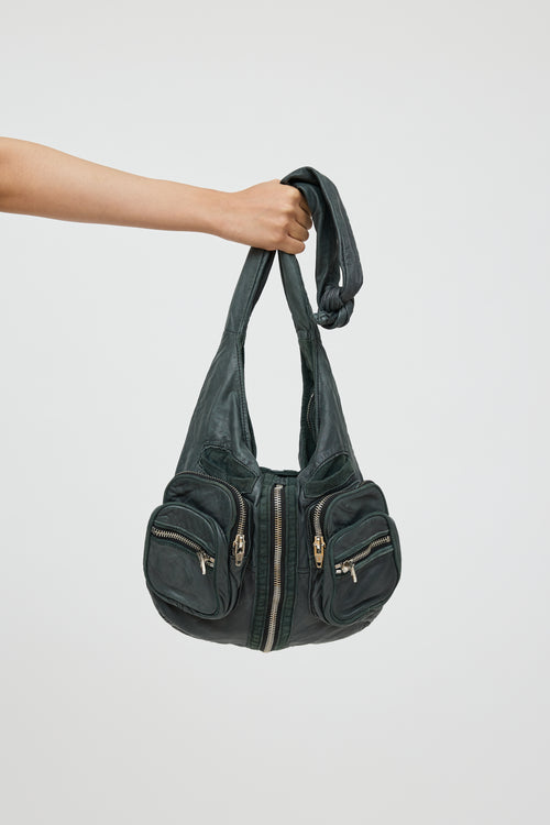 Alexander Wang Green Leather Donna Knotted Bag