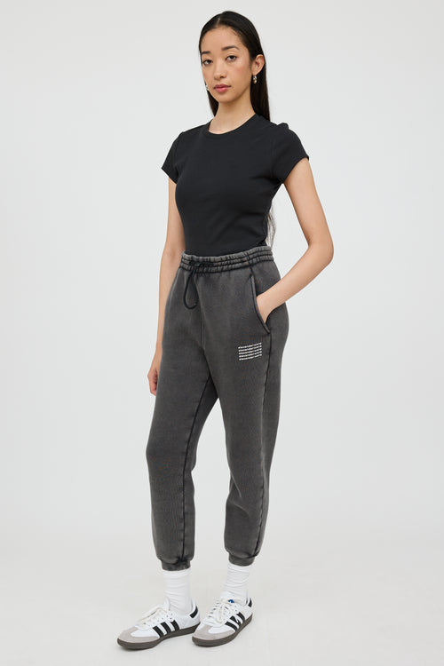 Alexander Wang Grey 
White Logo Co-Ord Set